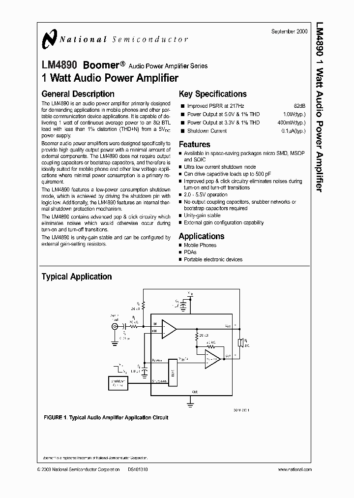 LM4890_988498.PDF Datasheet