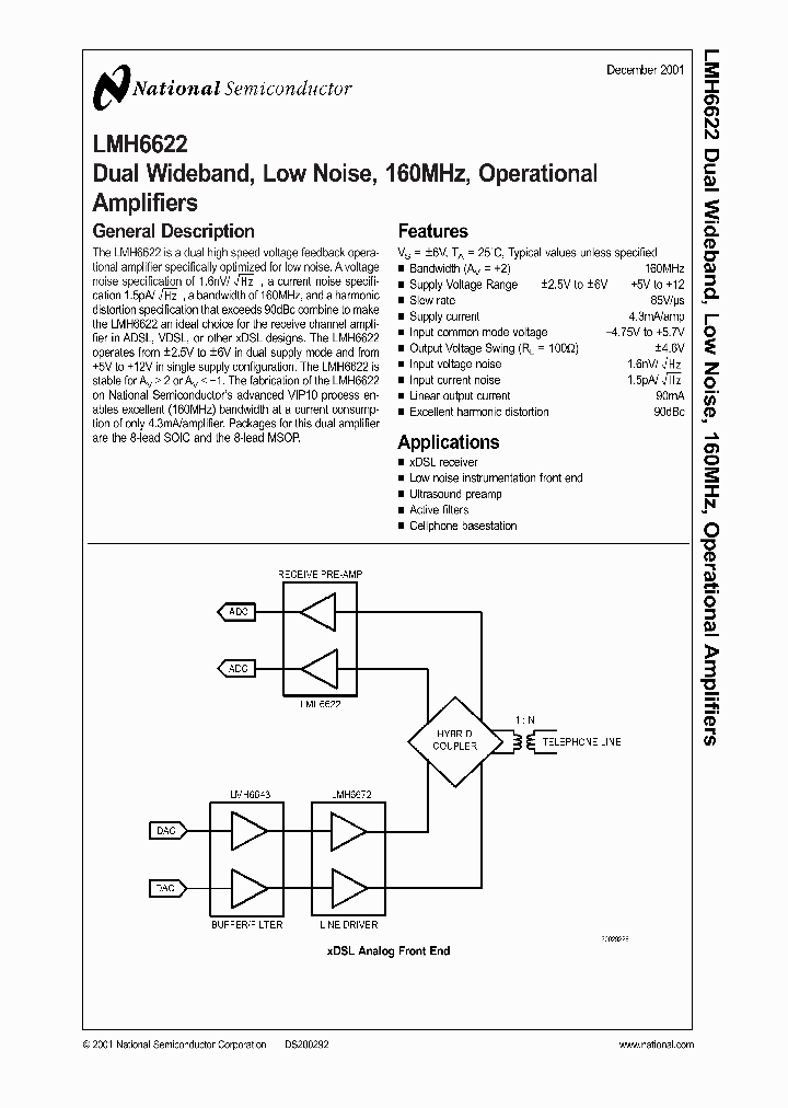 LMH6622_988577.PDF Datasheet
