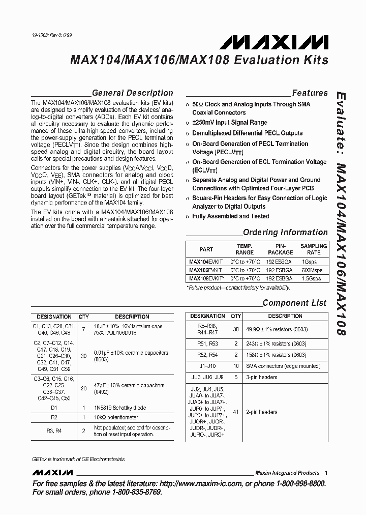 MAX104EVKIT-MAX108EVKIT_989982.PDF Datasheet