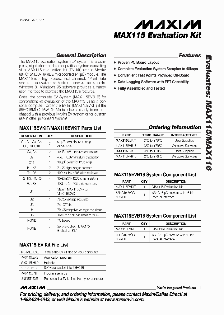 MAX115EVKIT_989996.PDF Datasheet