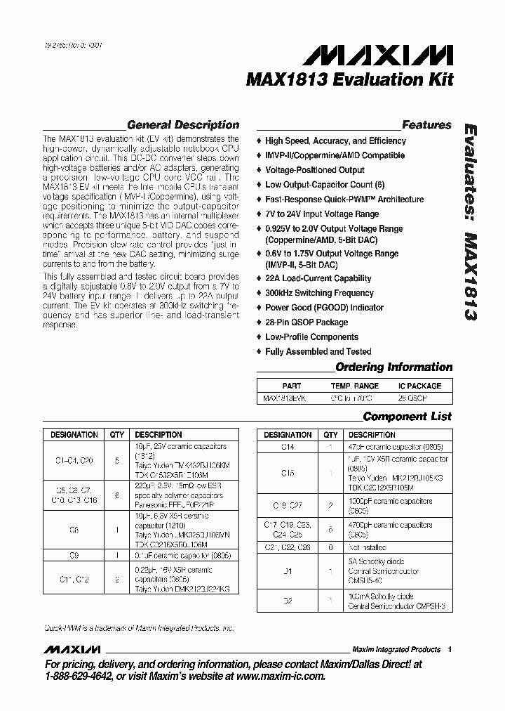 MAX1813EVKIT_990154.PDF Datasheet