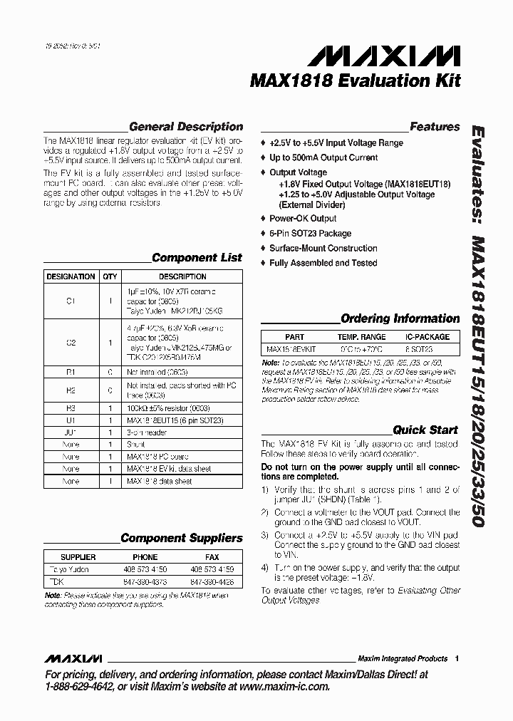 MAX1818EVKIT_990156.PDF Datasheet
