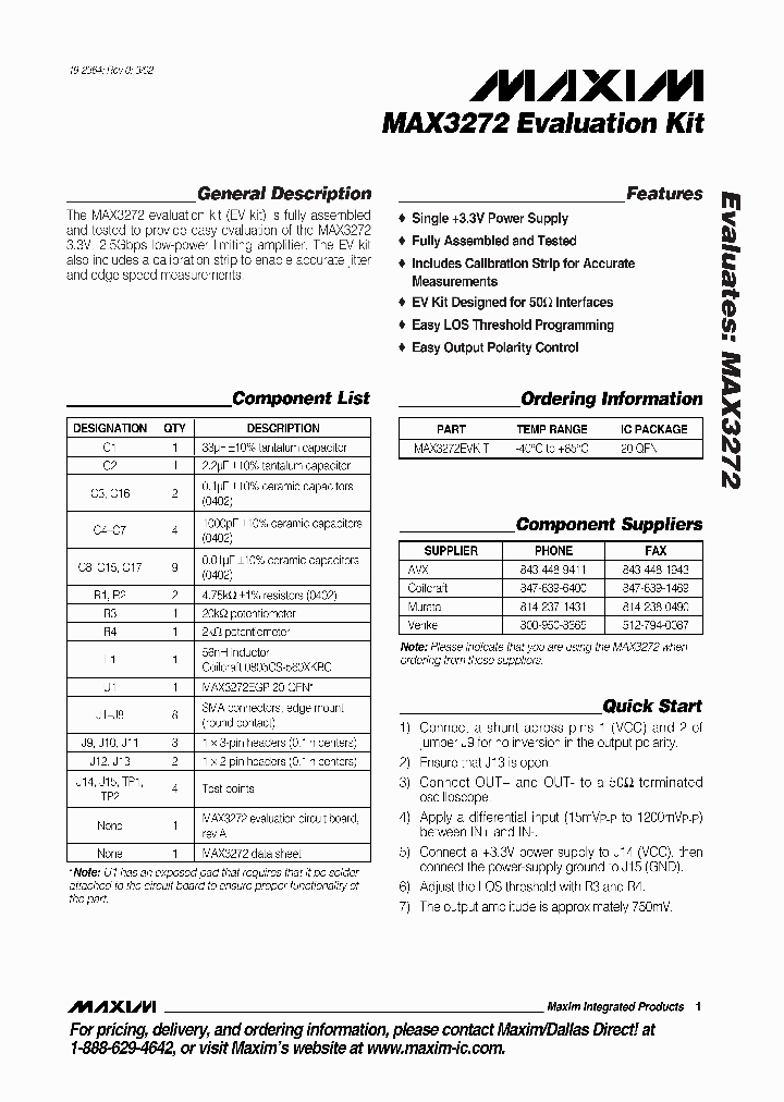 MAX3272EVKIT_990289.PDF Datasheet