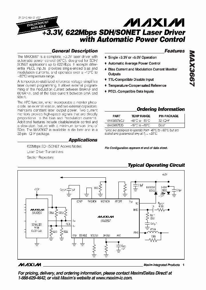 MAX3667_990314.PDF Datasheet