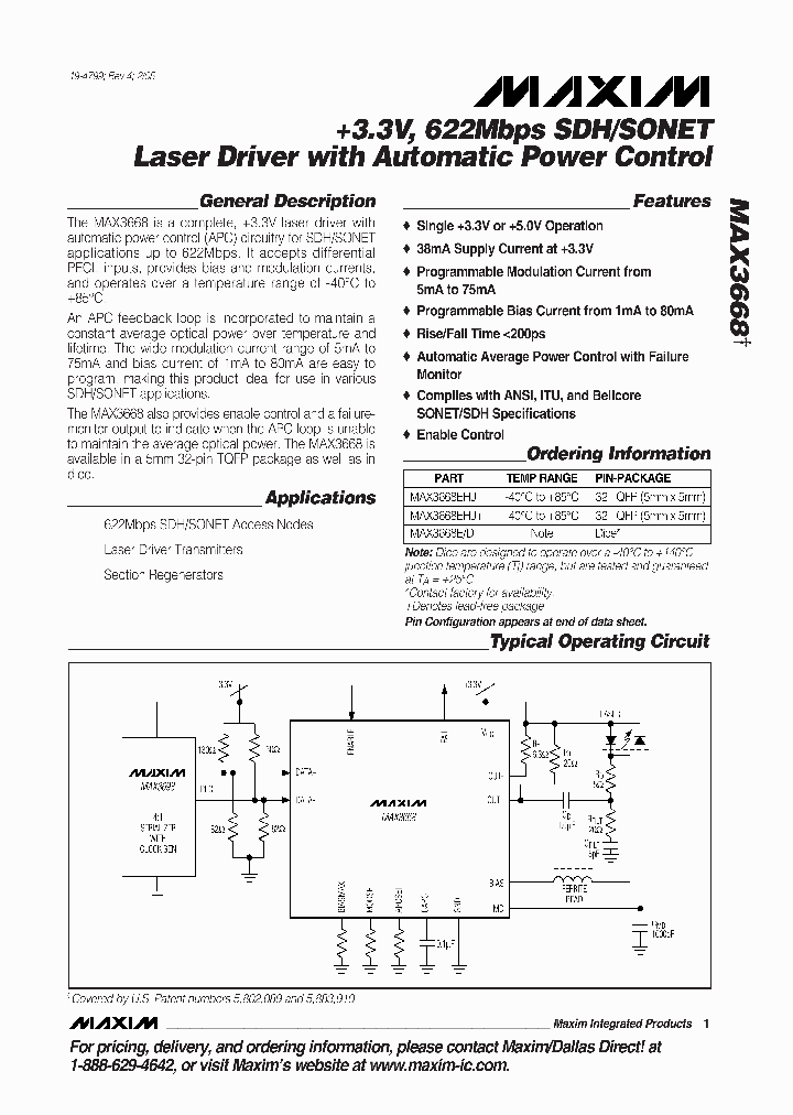 MAX3668_990316.PDF Datasheet