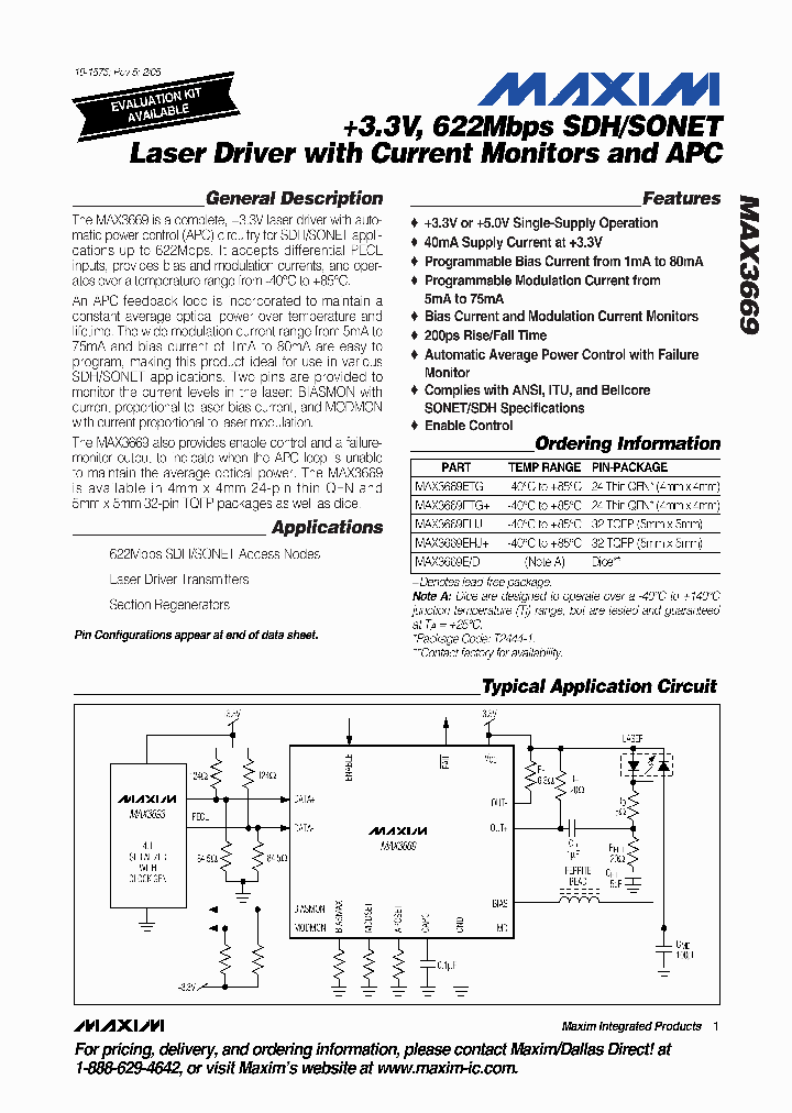 MAX3669_990318.PDF Datasheet