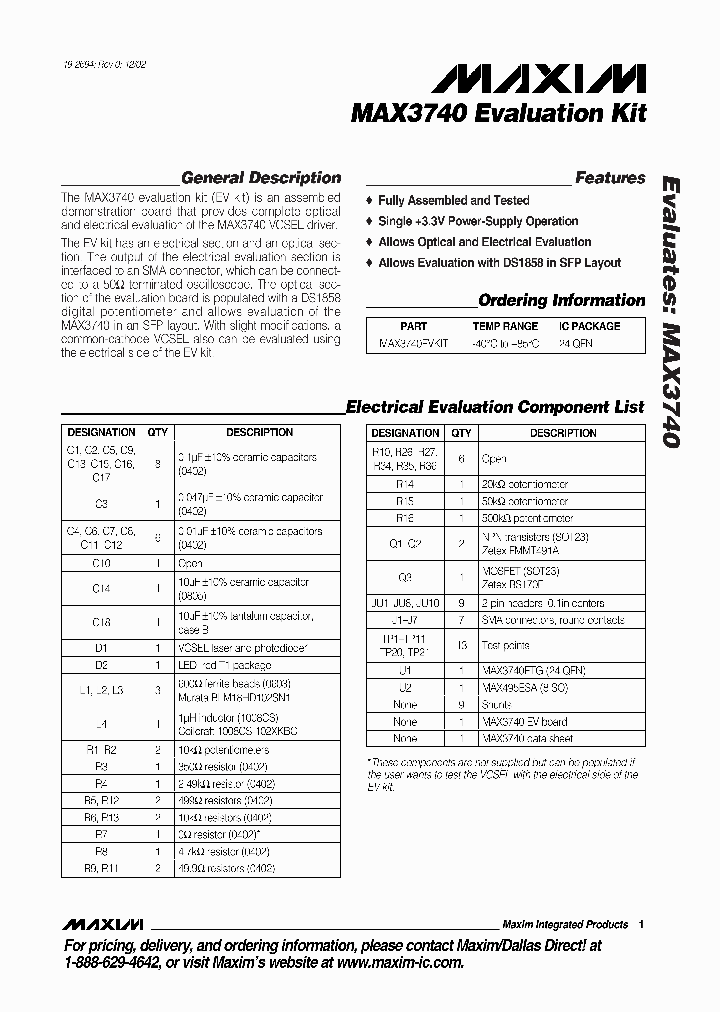 MAX3740EVKIT_990327.PDF Datasheet