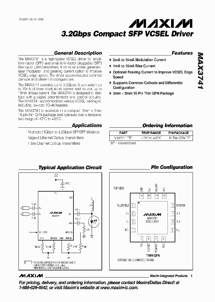 MAX3741_990328.PDF Datasheet