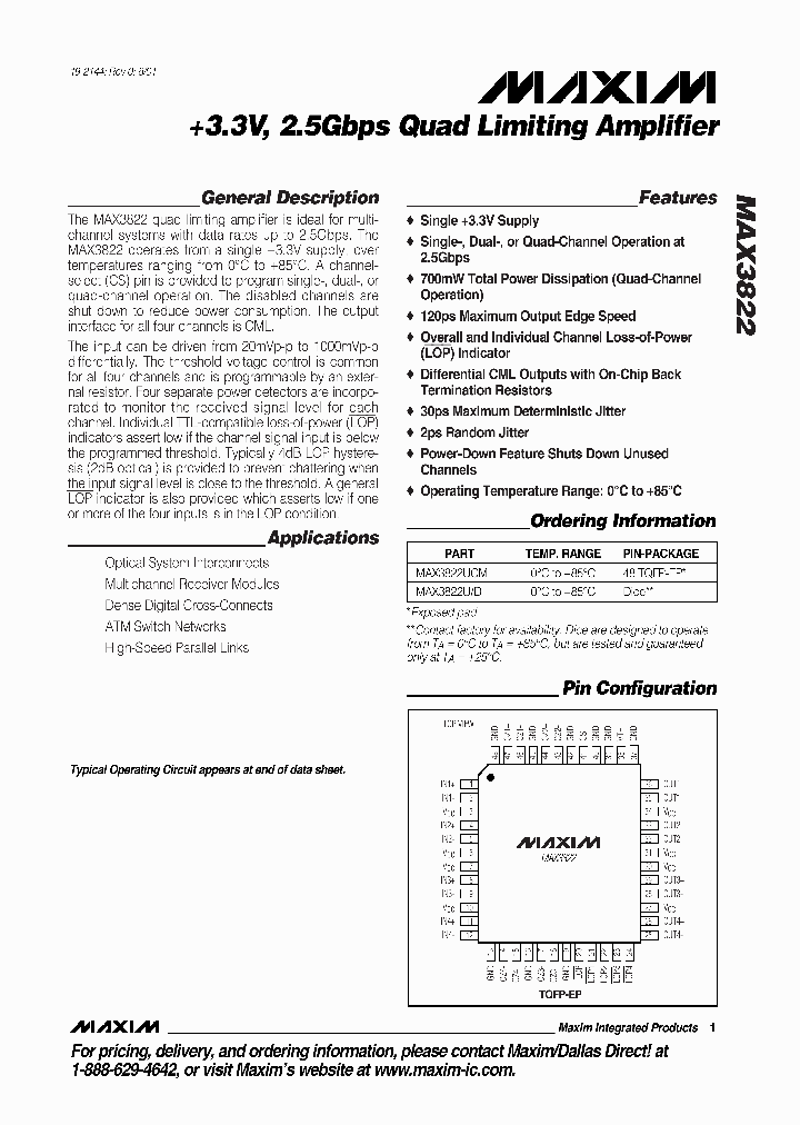 MAX3822_990352.PDF Datasheet