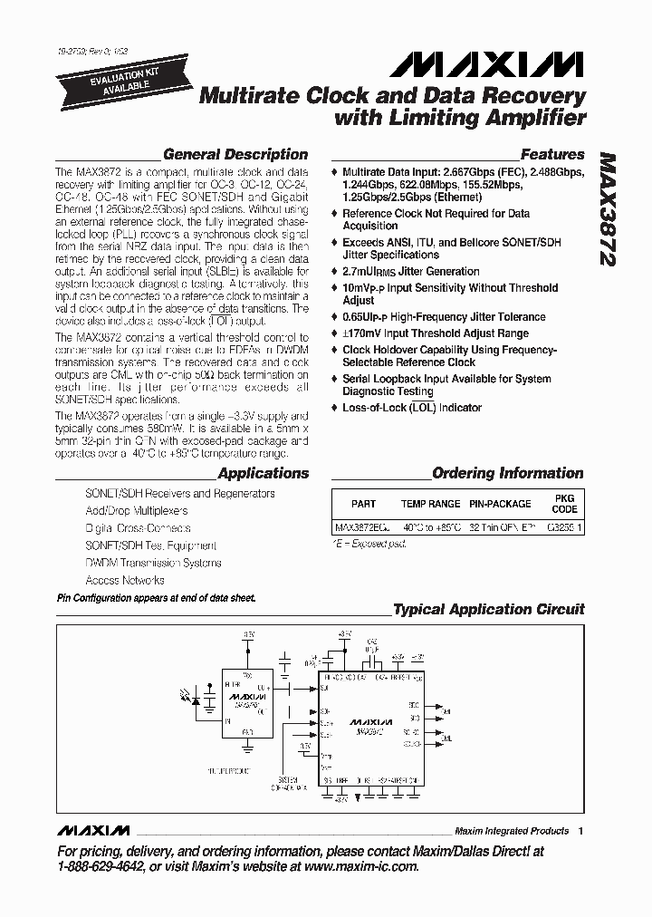 MAX3872_990363.PDF Datasheet