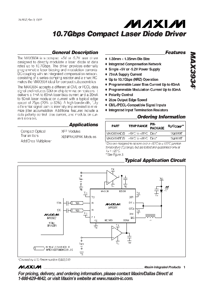 MAX3934_990389.PDF Datasheet