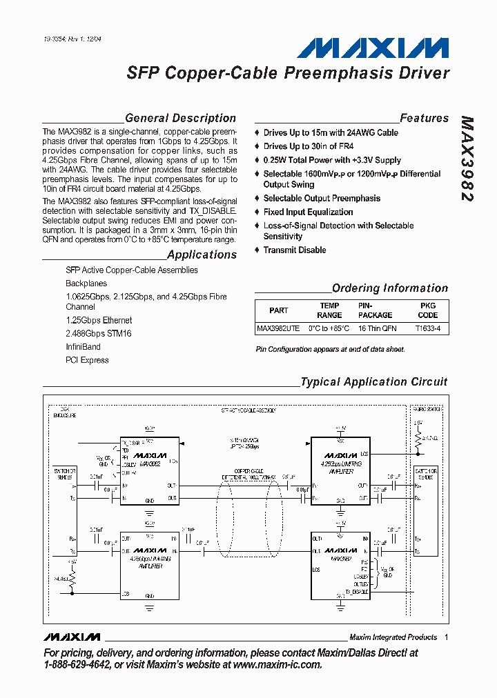 MAX3982_990402.PDF Datasheet