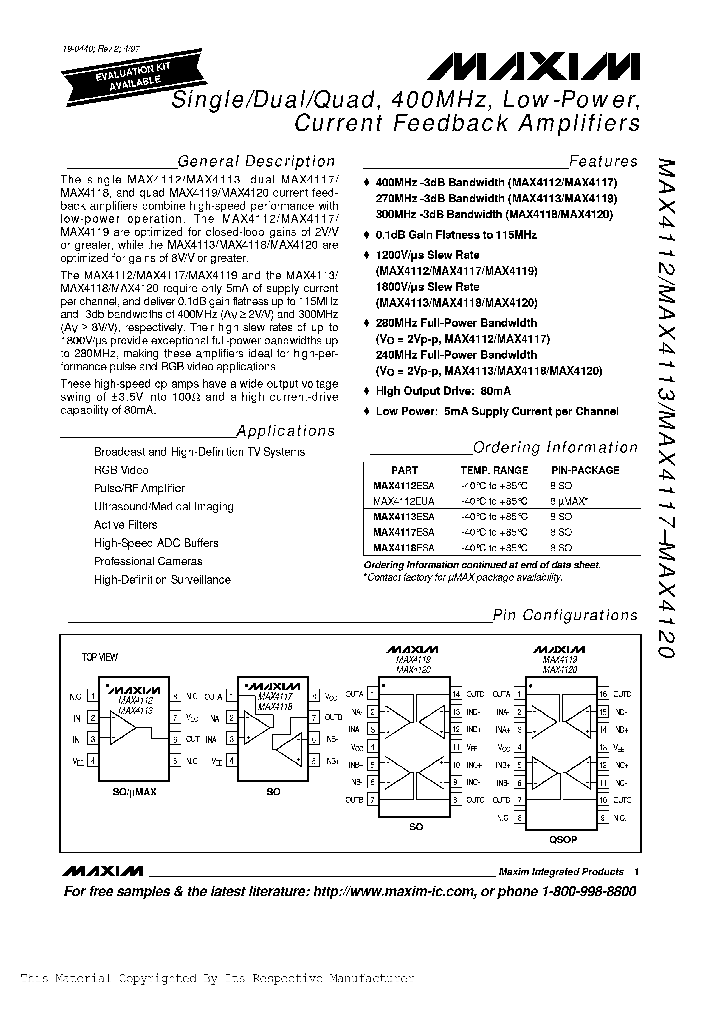 MAX4120_990408.PDF Datasheet