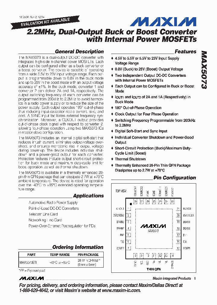 MAX5073_990454.PDF Datasheet