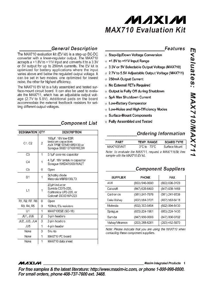 MAX710EVKIT_990577.PDF Datasheet