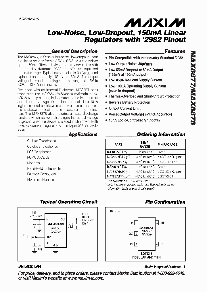 MAX8877-MAX8878_990650.PDF Datasheet