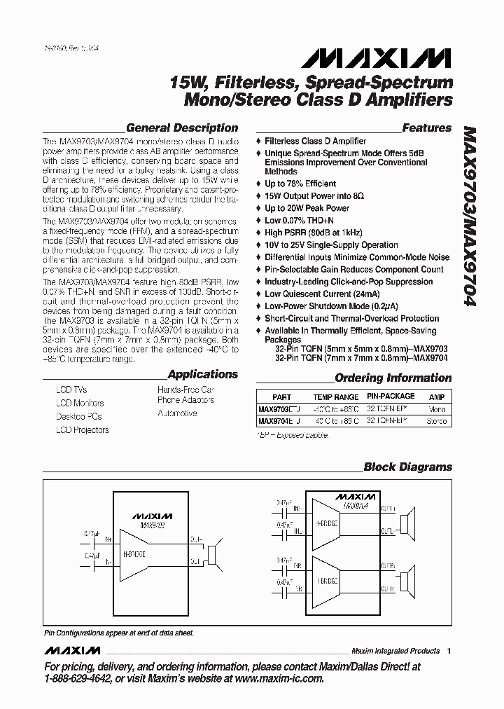 MAX9703_990681.PDF Datasheet