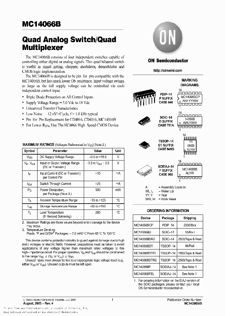 MC14066BCP_990812.PDF Datasheet