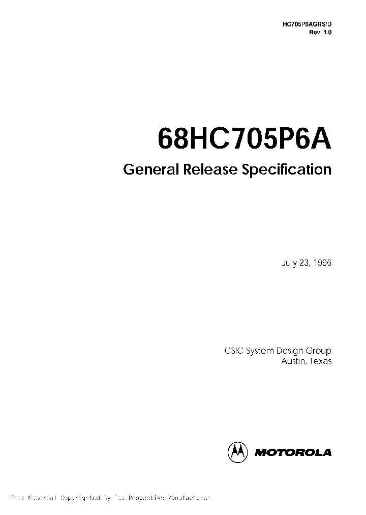 MC68HC705P6MP_991007.PDF Datasheet