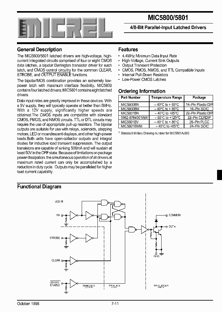 MIC5801BN_991325.PDF Datasheet