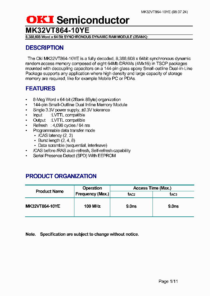 MK32VT864-10YE_991397.PDF Datasheet