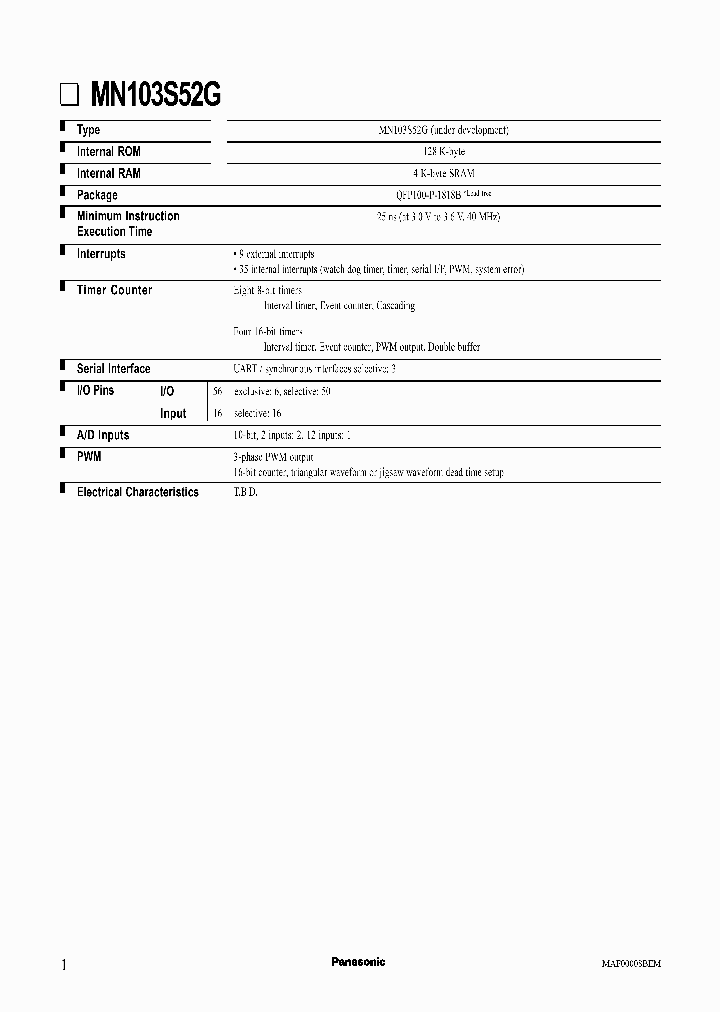 MN103S52G_991737.PDF Datasheet