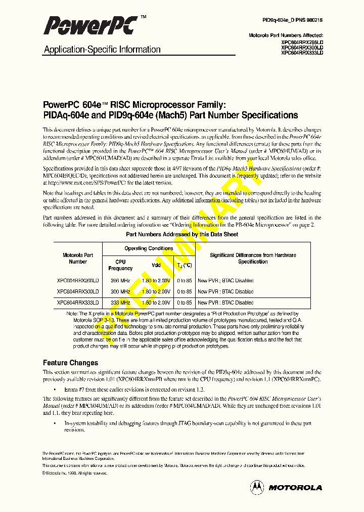 XPC604RRX333LD_926615.PDF Datasheet