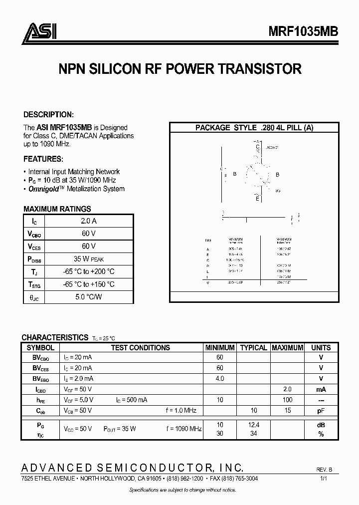 MRF1035MB_991939.PDF Datasheet