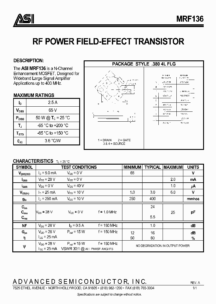 MRF136_991943.PDF Datasheet