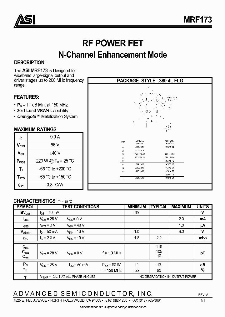MRF173_991950.PDF Datasheet