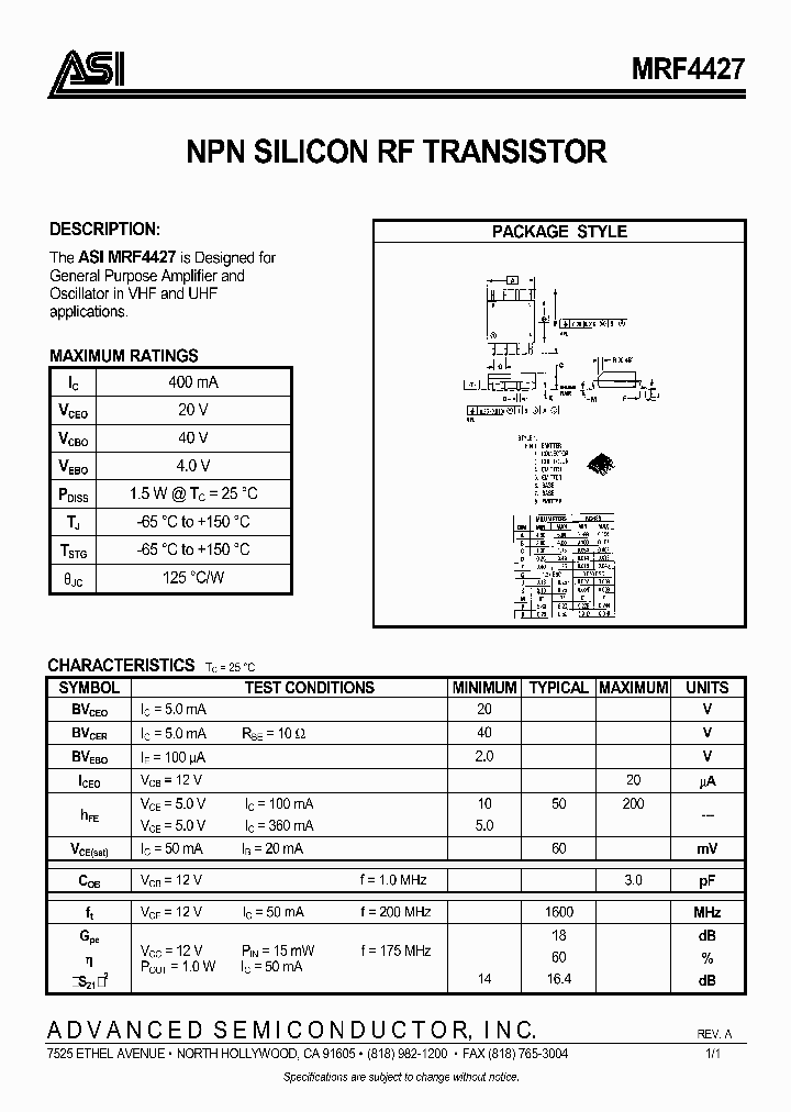 MRF4427_991981.PDF Datasheet