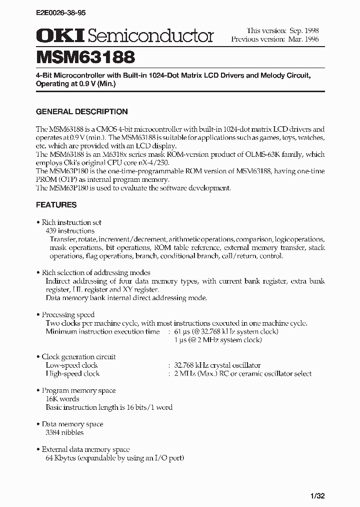 MSM63188_992416.PDF Datasheet