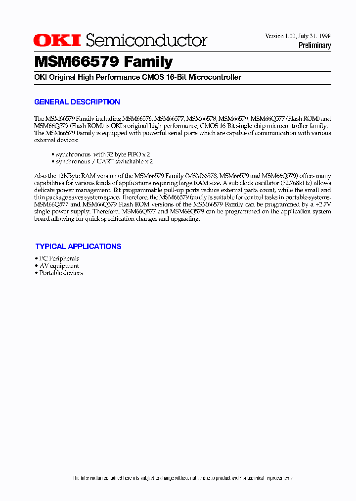 MSM66579_992470.PDF Datasheet