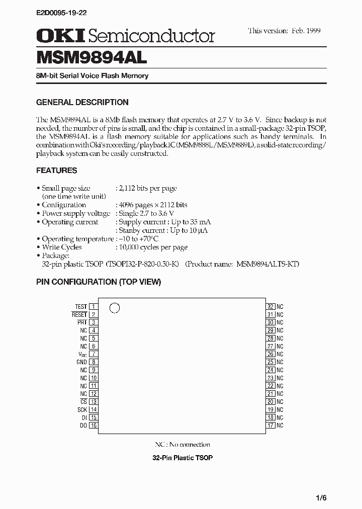 MSM9894AL_992596.PDF Datasheet
