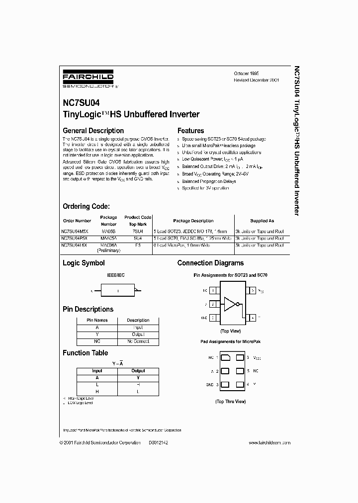 NC7SU04_992795.PDF Datasheet