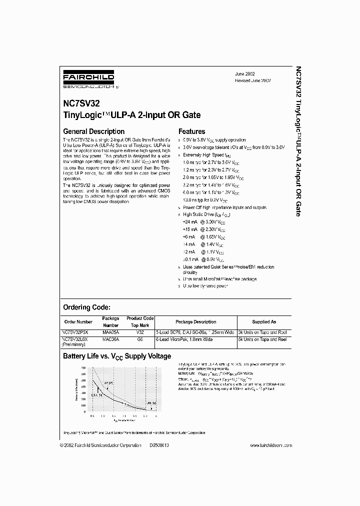 NC7SV32_992802.PDF Datasheet