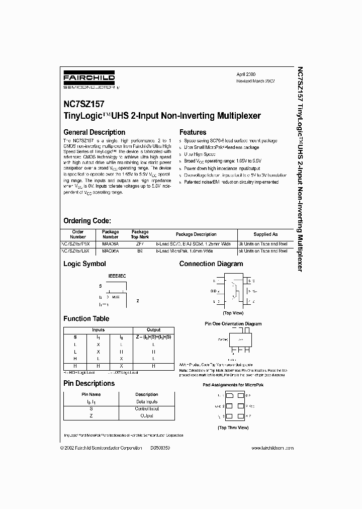 NC7SZ157_992813.PDF Datasheet