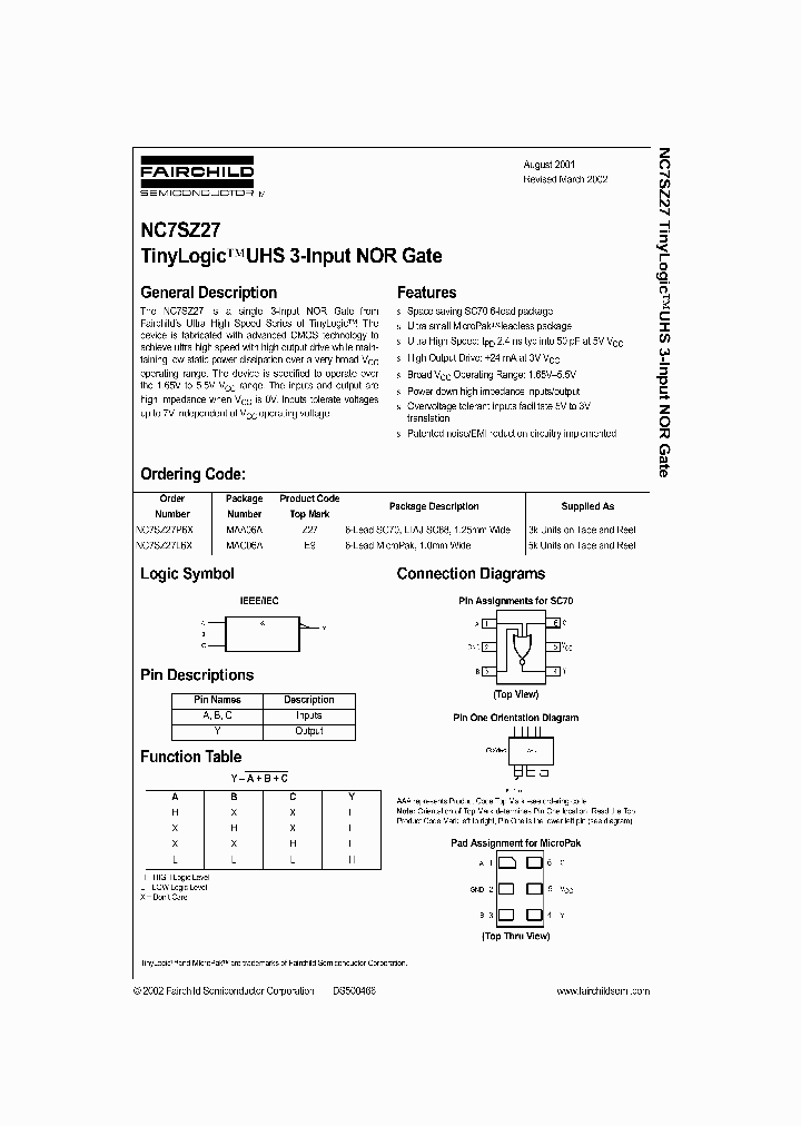 NC7SZ27_992816.PDF Datasheet