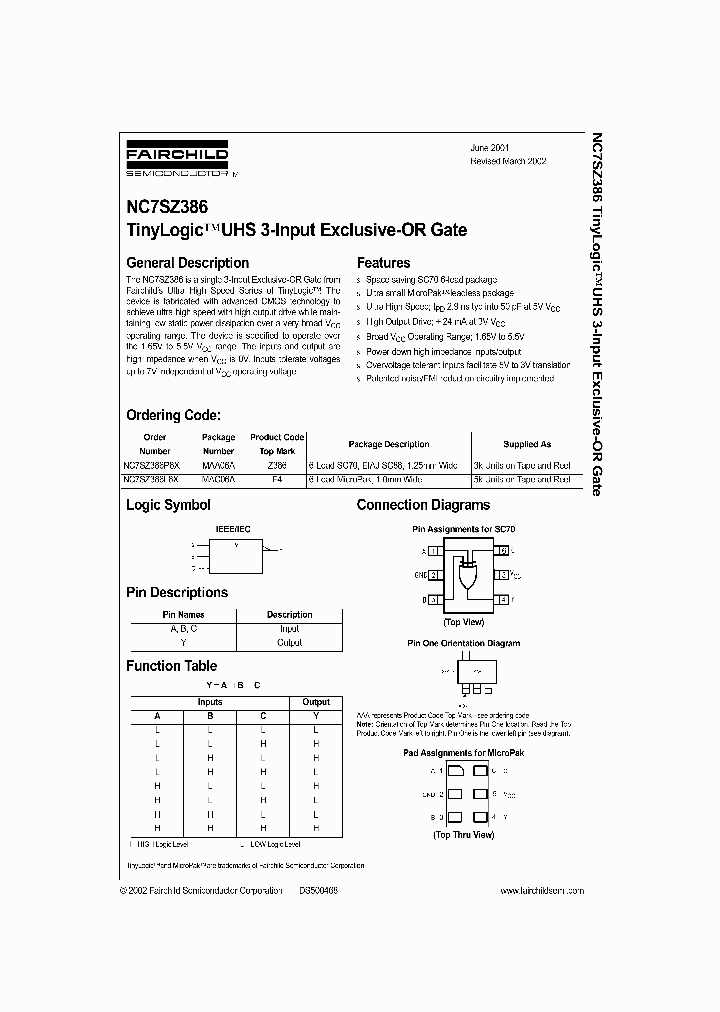 NC7SZ386_992822.PDF Datasheet