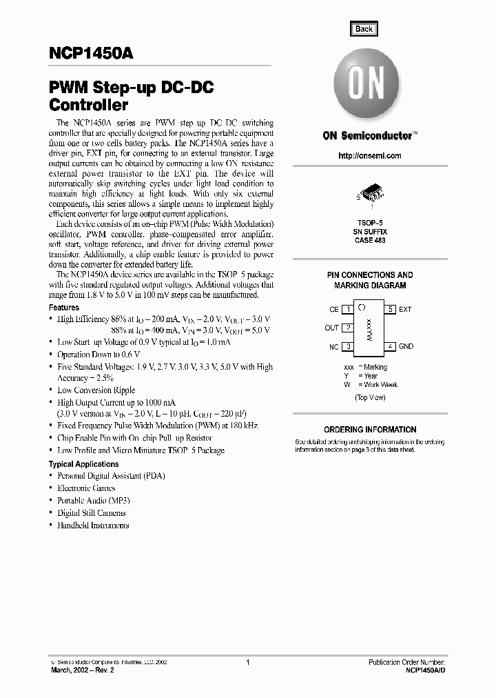 NCP1450AREV2_992874.PDF Datasheet