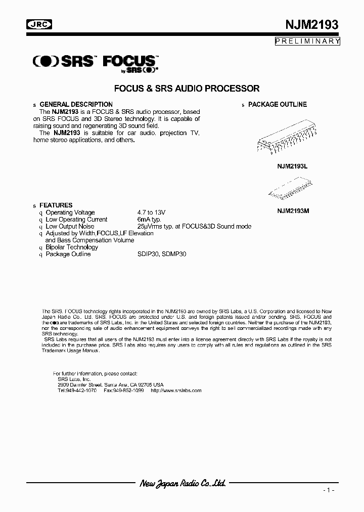 NJM2193_993072.PDF Datasheet