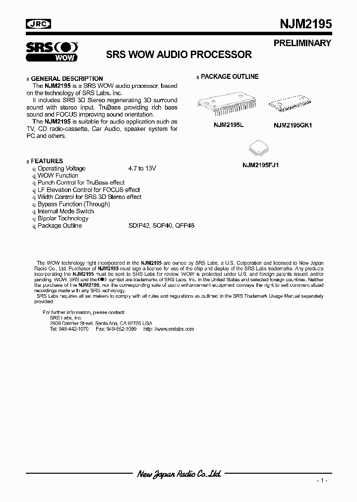 NJM2195_993075.PDF Datasheet