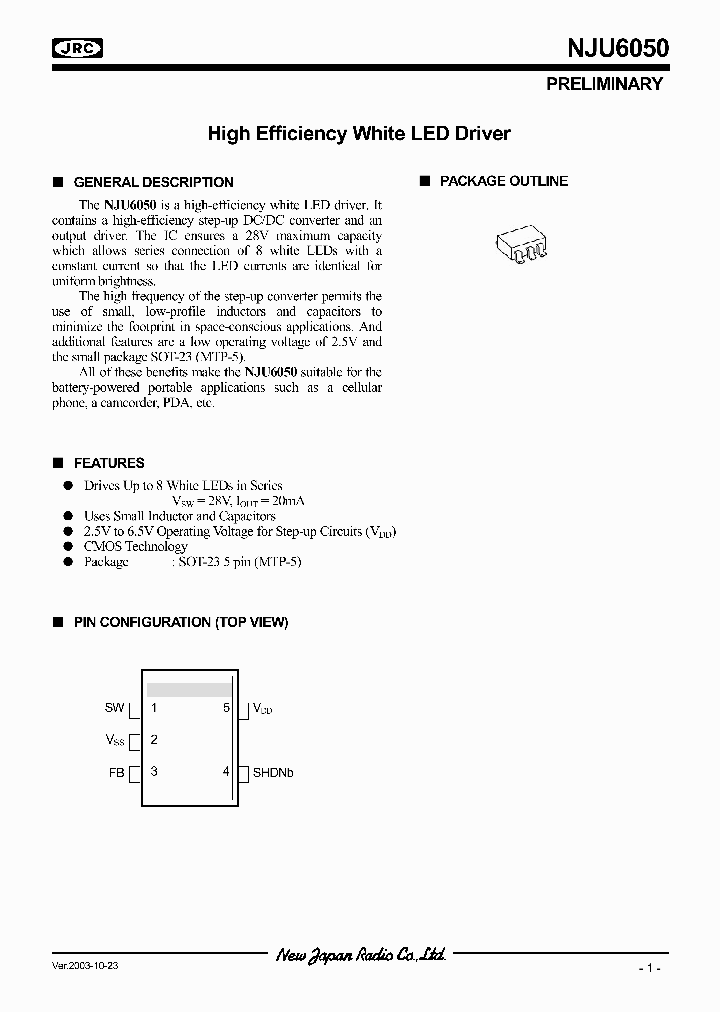 NJU6050_993212.PDF Datasheet