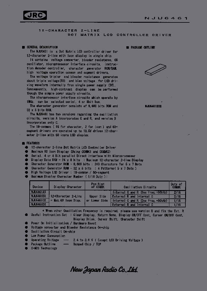 NJU6461_993269.PDF Datasheet