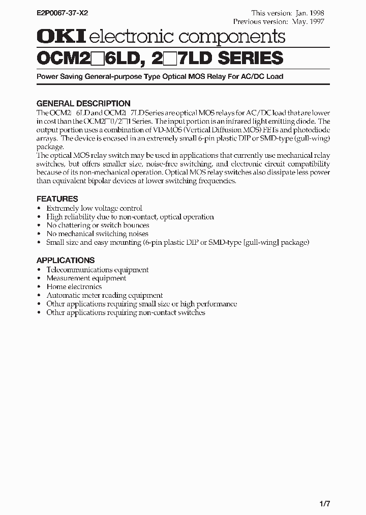 OCM2X6LD2X7LD_994617.PDF Datasheet