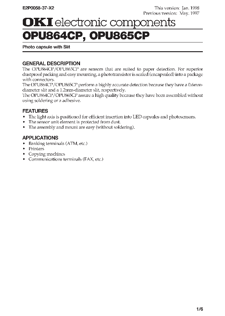 OPU864CPOPU865CP_997822.PDF Datasheet