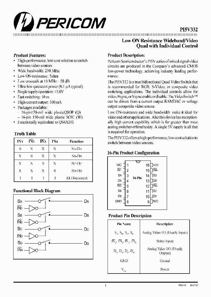 PI5V332Q_998405.PDF Datasheet