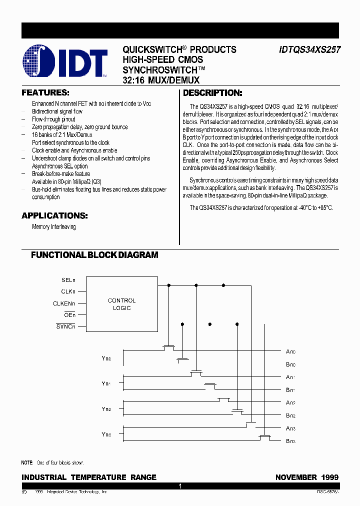 IDTQS34XS257_954806.PDF Datasheet
