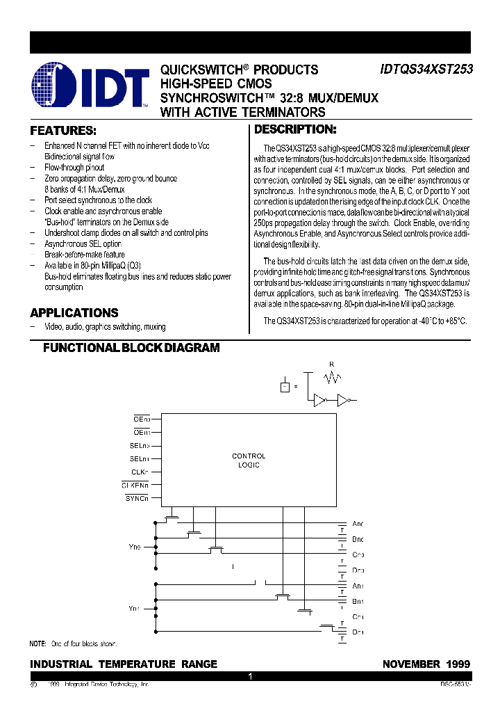 IDTQS34XST253_954889.PDF Datasheet