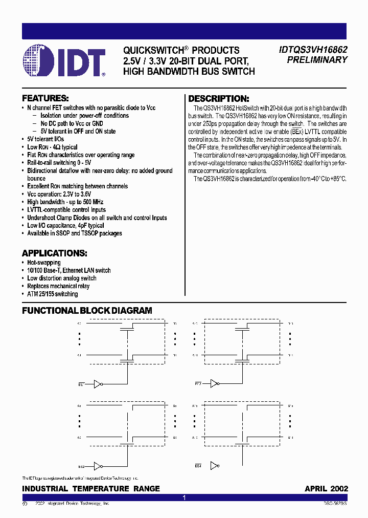 QS3VH16862DATASHEET_998900.PDF Datasheet